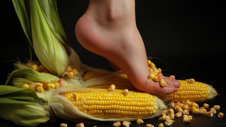 corns on base of foot